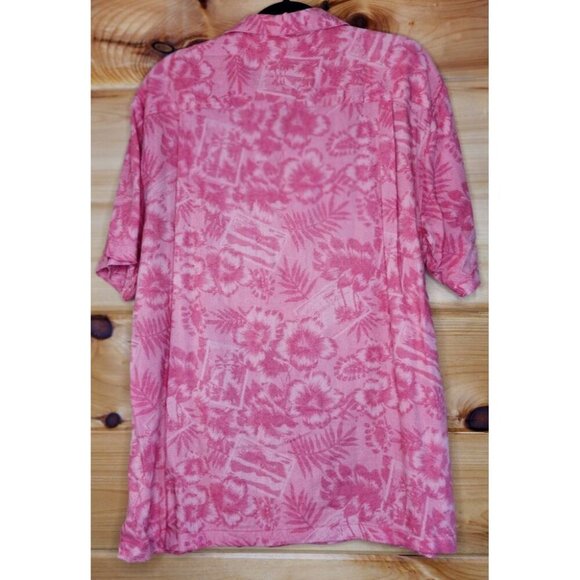 Ocean & Coast Shirt Mens Large Tropical Print Camp Wooden Button Travel - Picture 13 of 16